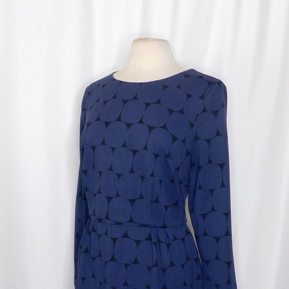 BODEN Geometric Polka Dot Print Ponte Knit Mod Sheath Dress Size 14L 14 Long - Picture 7 of 14
